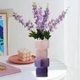 thumbnail image 4 of Stacked Geometric Glass Tabletop Decor with Gradient Finish for Modern or French Style Home Accent and Flower Arrangement in Purple, 4 of 6