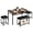 Tiger Wood Finish, variant on Volkmi Space-Saving Dining Table Set for 4 – Modern Kitchen Furniture with Upholstered Bench & 2 Stools – Great for Apartments, Studios, Small Spaces – Tiger Wood Finish