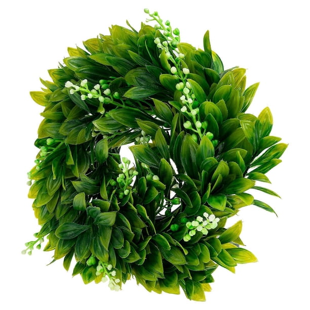 Artificial Green Leaves Wreath Round Simulation Plant Model Weddings 25x25cm Home Decor Festive Atmosphere Creation 1Pcs