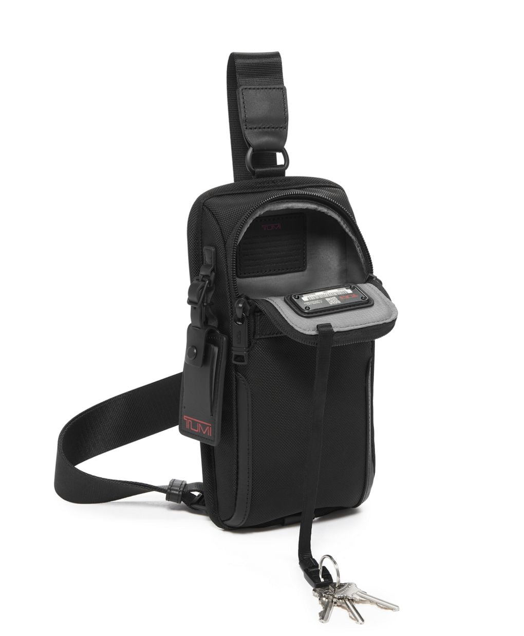 Hue & Hold Alpha 3 Series Men's Compact Sling Ballistic Nylon Sling Bag, Black