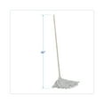 thumbnail image 3 of Boardwalk BWK116C 16 oz. Cotton Head Deck Mop with 48 in. Oak Wood Handle - White (6/Carton), 3 of 5