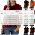 thumbnail image 3 of Meichang Velvet Peplum Tops for Women Short Sleeve Loose Fit Pleated Front Babydoll Blouses Dressy Casual Soft Velour Shirt, 3 of 8
