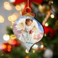 thumbnail image 2 of Designocracy Set of 2 Little Angel with Cardinal Onion Shaped Wooden Ornaments 5.5", 2 of 5