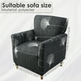 thumbnail image 2 of Dznils Polyester Armchair Slipcover Stretch Printed Furniture Chair Cover, Black, 2 of 10