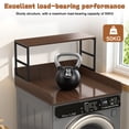 thumbnail image 3 of Yedigre 27.5" 2-Tier Washer Dryer Countertop with Shelf – Laundry Room Storage Organizer with Anti-Slip Strips & Edge Rails, 3 of 10