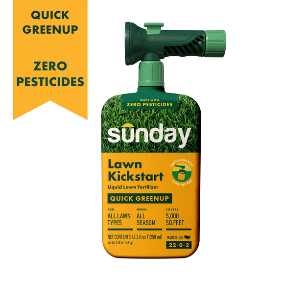 Sunday Lawn Kickstart Ready-to-spray Lawn Fertilizer 42.3 oz, (22-0-2), 5000 sq. ft.