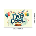 thumbnail image 3 of Colorful and Fun Banner for Second Birthday Bash Two Cool Theme Party Supplies Background Decoration Backdrop for Photography Props Birthday Party Decorations, 3 of 4