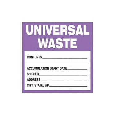 Brady DOT Handling Label,Waste,6" W,PK100 60362