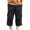 Black, variant on fartey Mens Plus Size Cargo Capri Pants Baggy Comfy Multi Pockets Workout Crop Pants With Button Zipper Cropped Pants Lounge Hiking Fishing Sports Below Knee Cargo Shorts, M-5XL