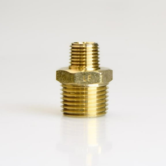 1/2 in. MPT X 1/4 in. D MPT Brass Reducing Hex Nipple