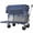 Dark Blue + Steel, variant on 55 Inch Heavy Duty Double Layer Collapsible Wagon 560 LBS Capacity with Brakes All Terrain Wheels Black