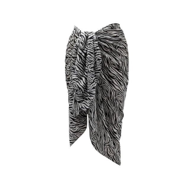 Ropa Playa Ocean Pacific para Mujer Pashmina Larga Estampado Zebra Negro Talla Única
