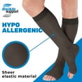 thumbnail image 4 of Extra Large Open Toe Compression Socks for Women 15-20mmHg Black, 7X-Large, 4 of 9