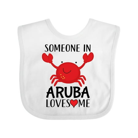 

Inktastic Someone in Aruba Loves Me Gift Baby Boy or Baby Girl Bib