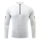 thumbnail image 2 of pstuiky camisa de manga larga para hombre, Camiseta deportiva ligera y transpirable de color sólido con cremallera y cuello alto de manga larga para hombre top de hombre xl, 2 of 3