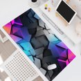 thumbnail image 4 of NEONWE 3D Geometry Gaming Mouse Pad Colorful Neon Honeycomb Modern Large Desktop Mouse Pad with Stitched Edges Non-Slip Rubber for Work Game Office Home, 3mm Thick, 31.5 X 15.75 Inch, 4 of 6