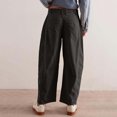 thumbnail image 2 of Jalioing Corduroy Trousers for Women Wide Leg Elastic Waist Lounge Pants with Pocket Casual Loose Pants, 2 of 4