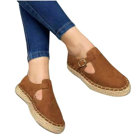 

Women s Solid Sandals Casual Boho Flat Round Toe Sandals