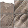 thumbnail image 5 of HAJWOH Women's Fuzzy Fleece Vest Oversized Sherpa Button Down Jacket Fall Fashion Warm Sleeveless Cardigan Outerwear, 5 of 5