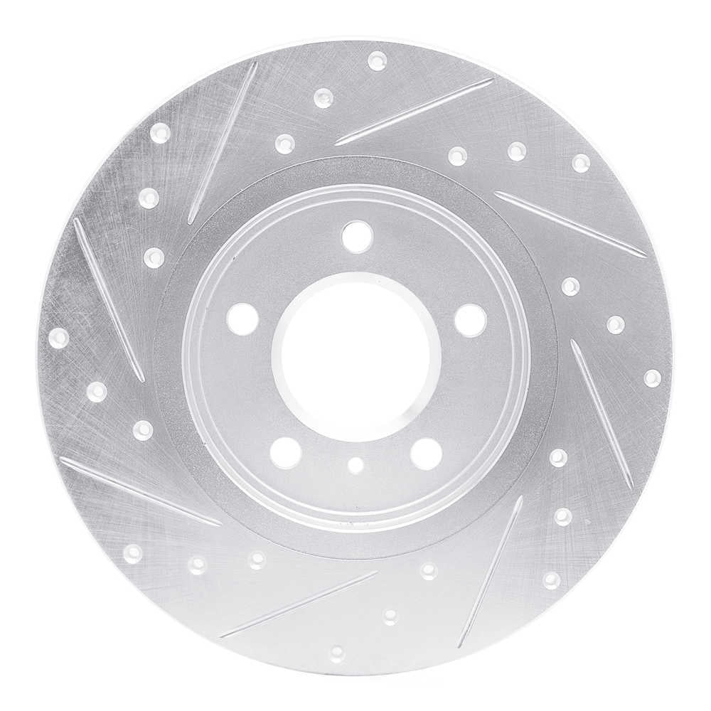 Dynamic Friction Company 631-52025R DFC Brake Rotor - Drilled And Slotted - Silver