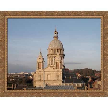 Notre Dame Basilica 36x28 Large Gold Ornate Wood Framed Canvas Art