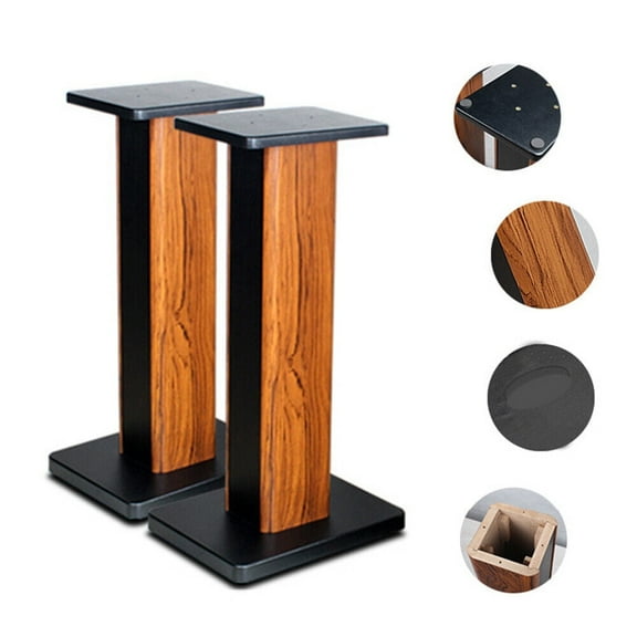 35.4" Pair Wood Bookshelf Speaker Stands Studio Monitor Speaker Stand Column