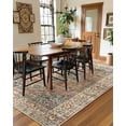 thumbnail image 2 of Lahome Oriental 8x10 Washable Area Rug, Vintage Accent Carpet, Stain Resistant Non-Slip Mat for Living Room, Bedroom, Dining Room and Office (Terracotta), 2 of 6