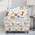 thumbnail image 2 of Xixirimido Colorful Cute Bone Paws Recliner Chair Covers 4-Pieces Stretch Lazy Boy Recliner Covers with Pocket Reclining Slipcovers Soft Sofa Slipcover Furniture Protector for Pets Kids, 2 of 8