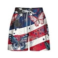 thumbnail image 4 of 4th of July Lounge Shorts Women Wide Leg American Flag Shorts High Waisted Elastic Waist Shorts 2025 Summer Flowy Lounge & Beach Pants with Pockets, 4 of 5