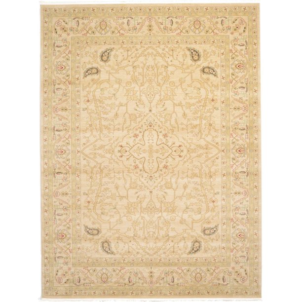 Unique Loom Daisy Edinburgh Rug Cream/Beige 9' x 12' 2" Floral