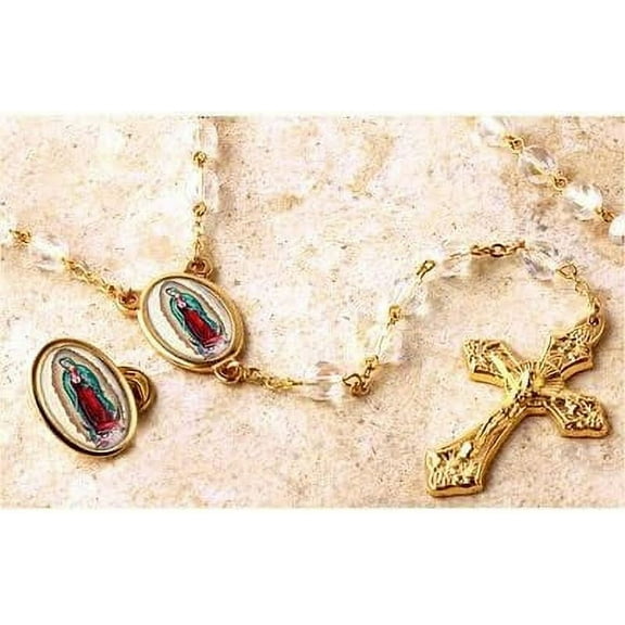 Our Lady of Guadalupe Rosary and Label Pin