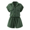 thumbnail image 3 of ZANZEA Women Jumpsuit Short Sleeve Bodysuit Slim Playsuits Solid Color Overalls, 3 of 14