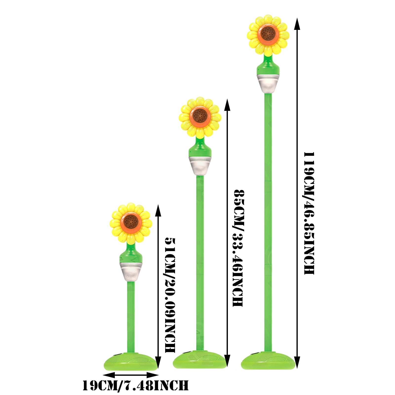Automatic Bubble Machine, 2026 New Standing Bubble Blower with Lights & Music, Adjustable Height Bubble Maker, Bubble Machine for Parties Birthday Wedding Outdoor (Yellow Sunflowers)