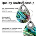 thumbnail image 3 of Abalone Shell 925 Sterling Silver  Dangle Drop Earrings Jewelry Birthday Christmas Gifts for Women, 3 of 7