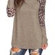 thumbnail image 3 of Camiseta de manga larga para mujer, moda informal, estampado, bloque de color, cuello redondo, para la vida diaria y el trabajo, 3 of 6
