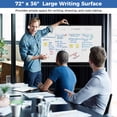 thumbnail image 4 of Costway 72" x 36" Double-Sided Magnetic Whiteboard with Stand and Aluminum Alloy Frame Black, 4 of 10