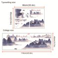 thumbnail image 2 of Ink Painting Mountain Wall Art Decor, Abstract Landscape Chinese Style Watercolor Sunset Vinyl Wall Decals Eco-Friendly Reusable & Repositionable for Home Decoration Smooth, 2 of 8