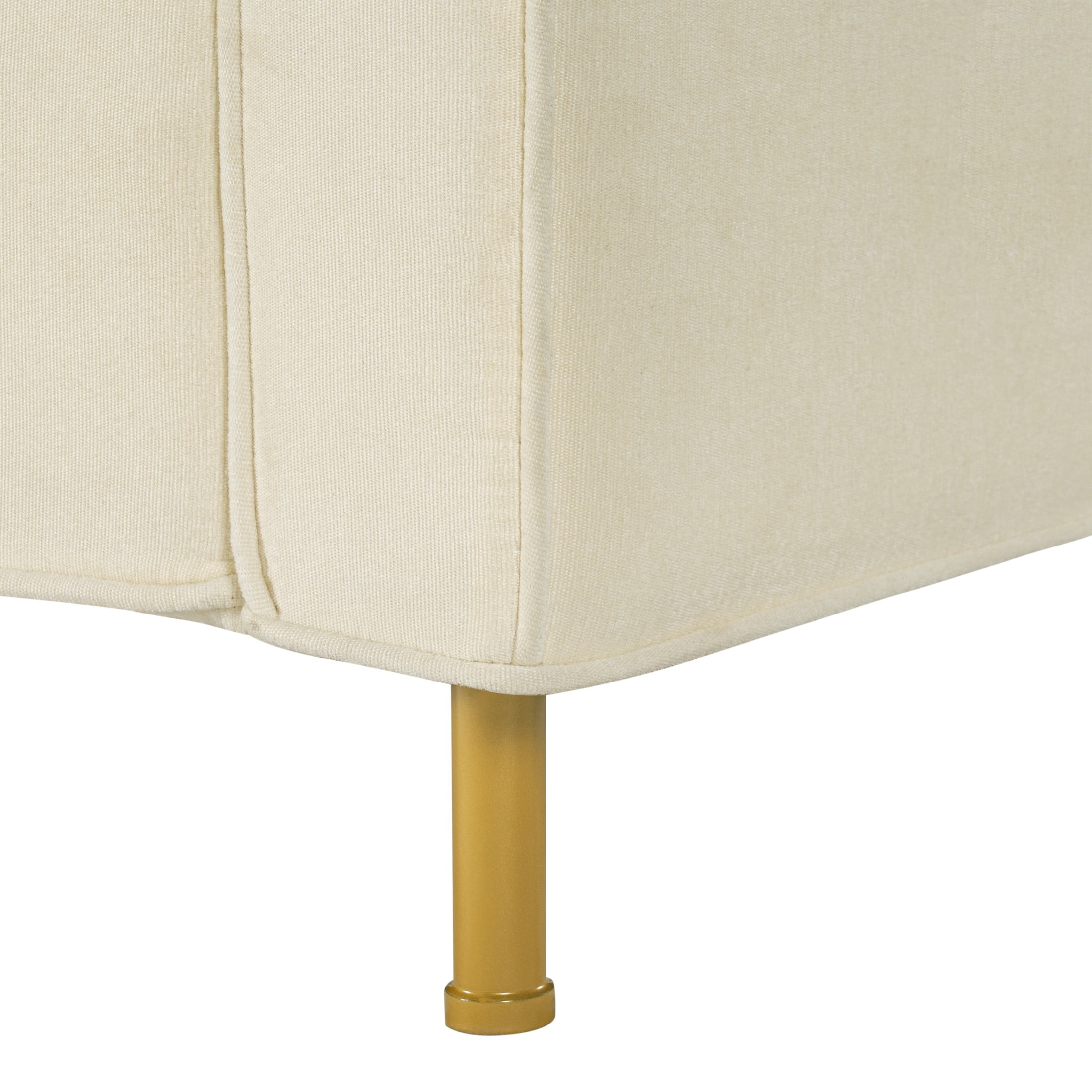 Christopher Knight Home Modern Chenille Upholstered Single Sofa with Square Arms, Pillow Back, Beige