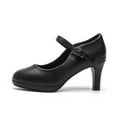 thumbnail image 4 of kkdom Women Mary Jane High Heels Platform Dress Shoes Pump Black Size 6.5, 4 of 7