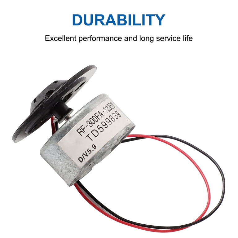 RF-300FA-12350 Micro DC Motor - 1.5V-6V, 7700 RPM, 24mm Round Spindle Motor For DIY Projects