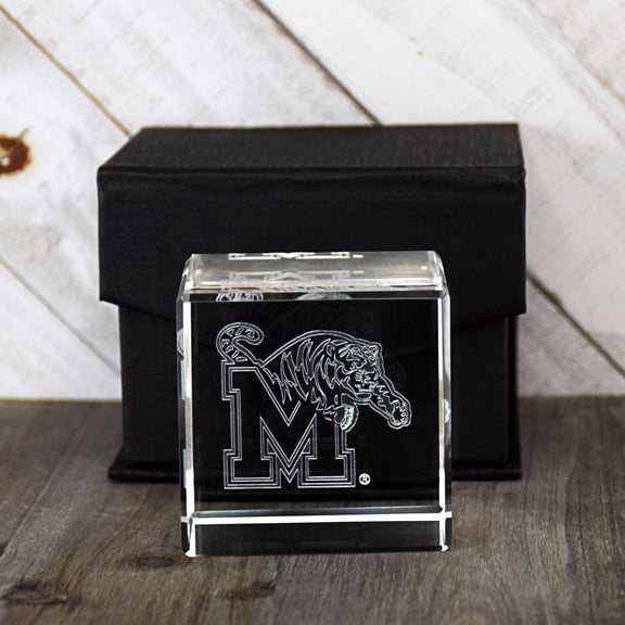 Fan Frenzy Gifts University of Memphis Tigers Crystal Cube