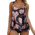 thumbnail image 1 of JAKANYQ Women Tankini Bathing Suits Ruffle High Waisted Swimsuit Trendy Personalized Swimwear, M, 1 of 4