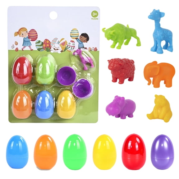 EWASWON 12 Pack Easter Eggs Toys for Ki-ds with Surprise Mini Toys Inside - Plastic Easter Egg Hunt Set, Easter Basket Stuffers for Tod-dlers Age 3 (Multicolor)