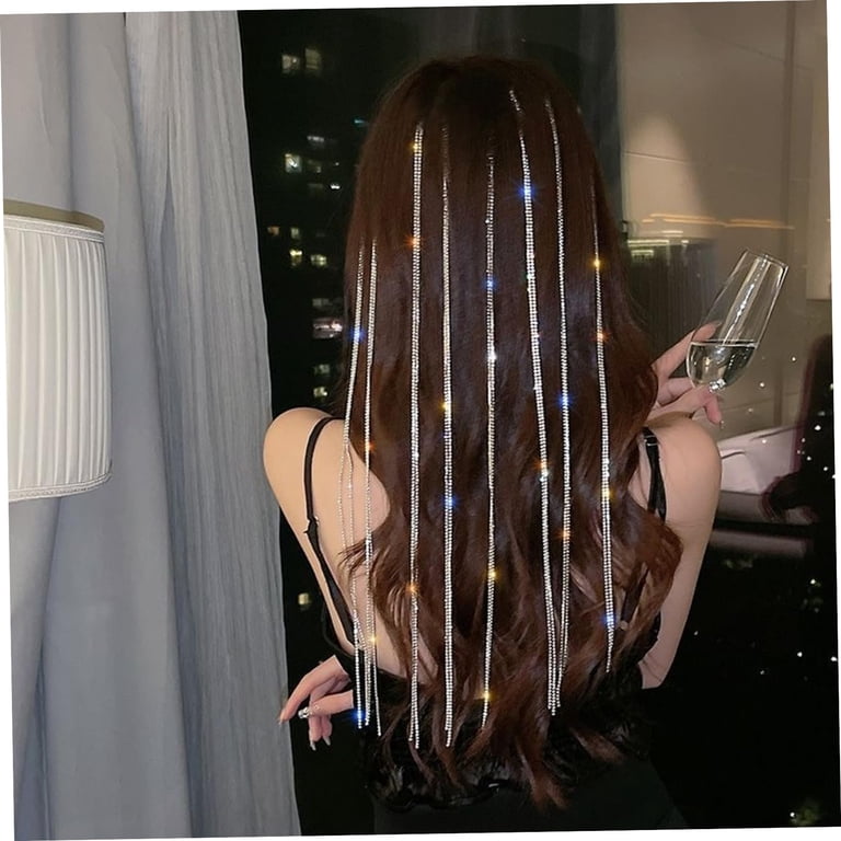 6 Pcs Rhinestone Hair Chains, 20 display picture 3