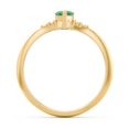thumbnail image 4 of Bague en Forme de Cœur avec Accents d'Épaule - Émeraude (Peut), 4 of 4