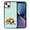 English Bulldog Dog Lying Down Looking Up, variant on WIRESTER Shockproof Soft Rubber Cover Case for Apple iPhone 13 6.1" 2021, Schnauzer Dog Butt Looking Back On Light Blue Background