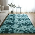 thumbnail image 4 of Ultra Soft Shaggy Rugs Fluffy Carpets, 3x5 Ft Plush Area Rugs for Nursery Living Room Bedroom Kids Boys Girls Room, Indoor Modern Durable Anti-Skid Shag Rug for Home Decor, Peacock Blue, 4 of 7