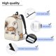 thumbnail image 3 of Easygdp Brown Cat Cartoon Mochila de Lona Resistente para Laptop, Compatible con Laptops de 15 a 17 pulgadas, Ideal para Escuela, Trabajo y Viajes-Small, 3 of 5