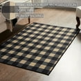 thumbnail image 3 of VHC Brands Black Check Indoor Rug Rect 36x60, Polyester Area Rug, Accent Rug, Floor Decor, Black Check Collection, Rectangle 36x60, Country Black, 3 of 6