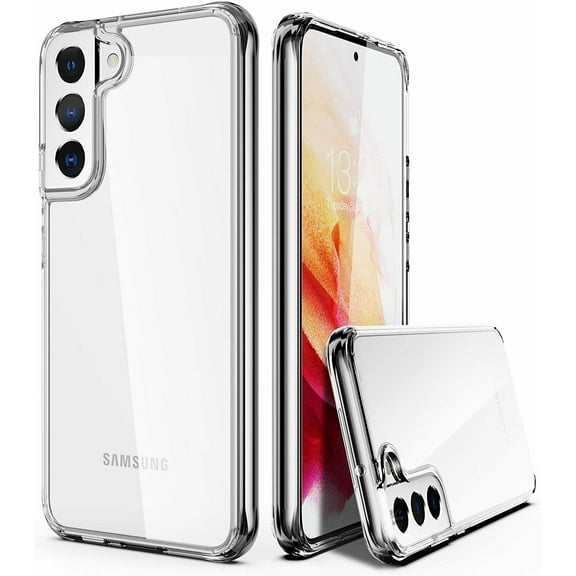 CaseBorne S Series Case for Samsung [Galaxy S22 5G] Hybrid Hard Back Soft Edge - Pure Clear